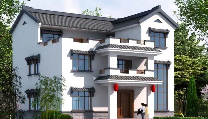 市中新中式三层别墅设计，公共空间宽敞更显大气